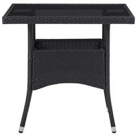 GARTENTISCH Tischmund 80/75/80 cm - Schwarz, Naturmaterialien (80/80/75cm) - ZMH
