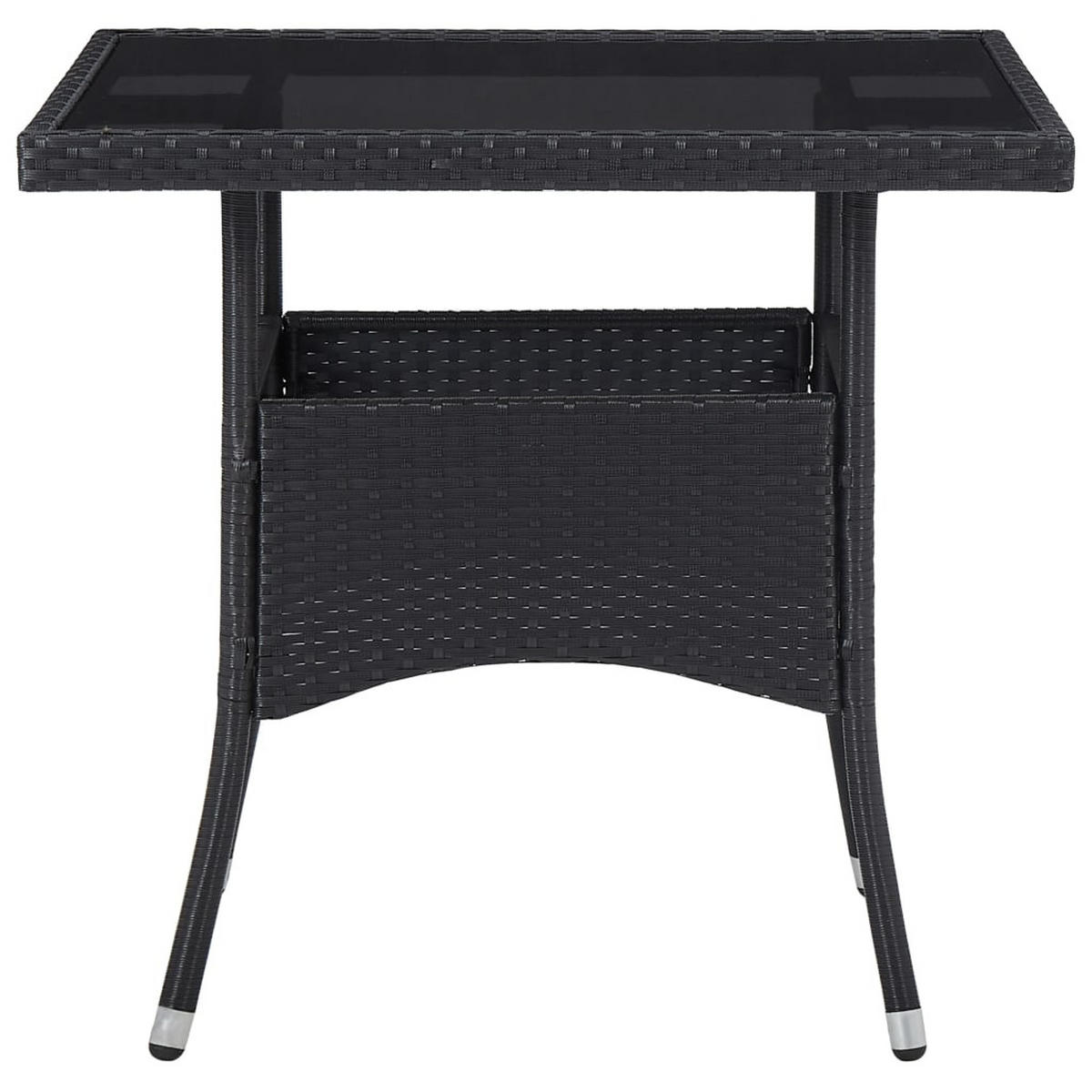 GARTENTISCH Tischmund 80/75/80 cm - Schwarz, Naturmaterialien (80/80/75cm) - ZMH