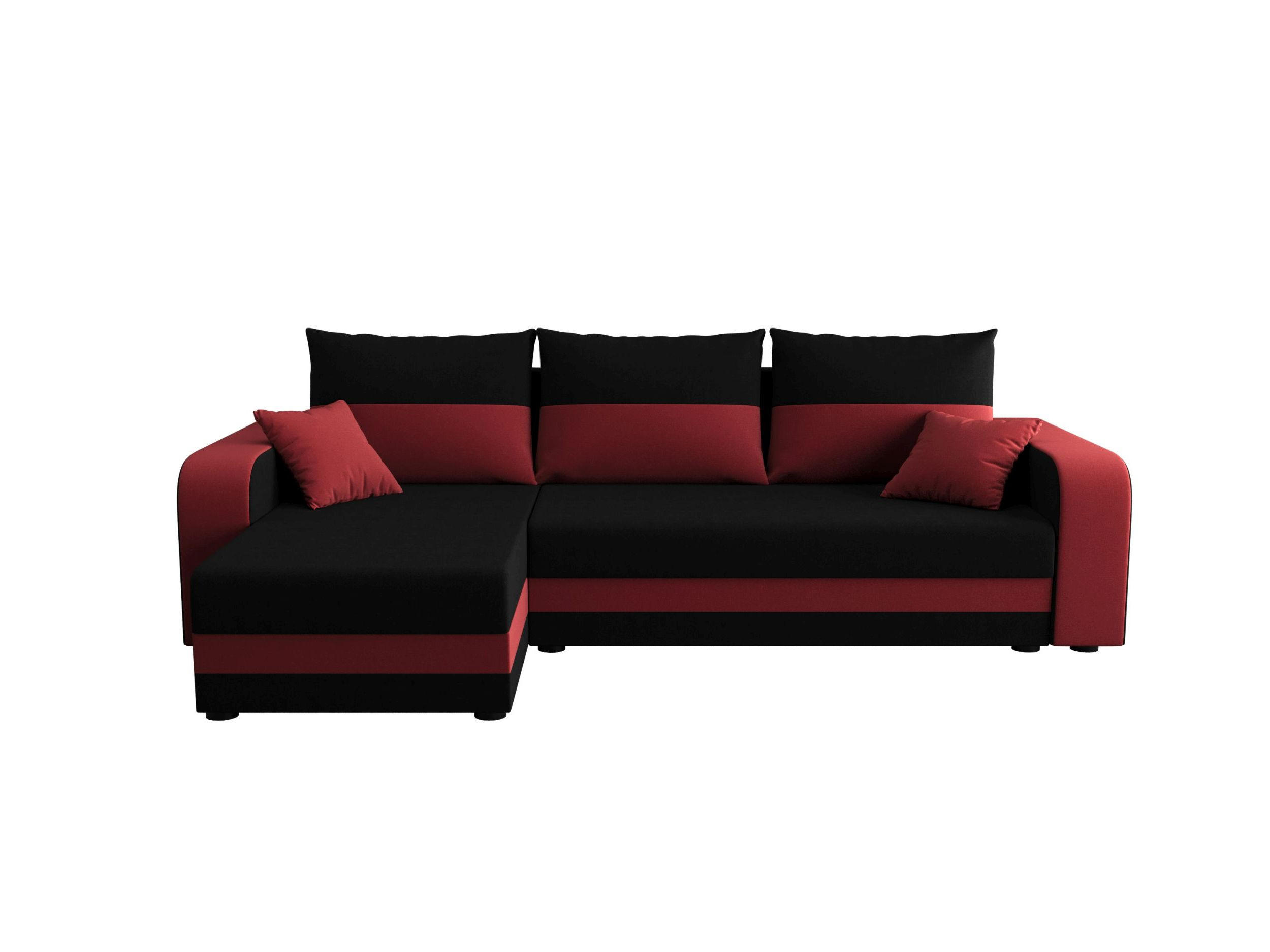ECKSOFA HEWLET L BIS Sawana 14+13 Links mit Schlaffunktion - Rot, Textil (240/140cm) - Bedante