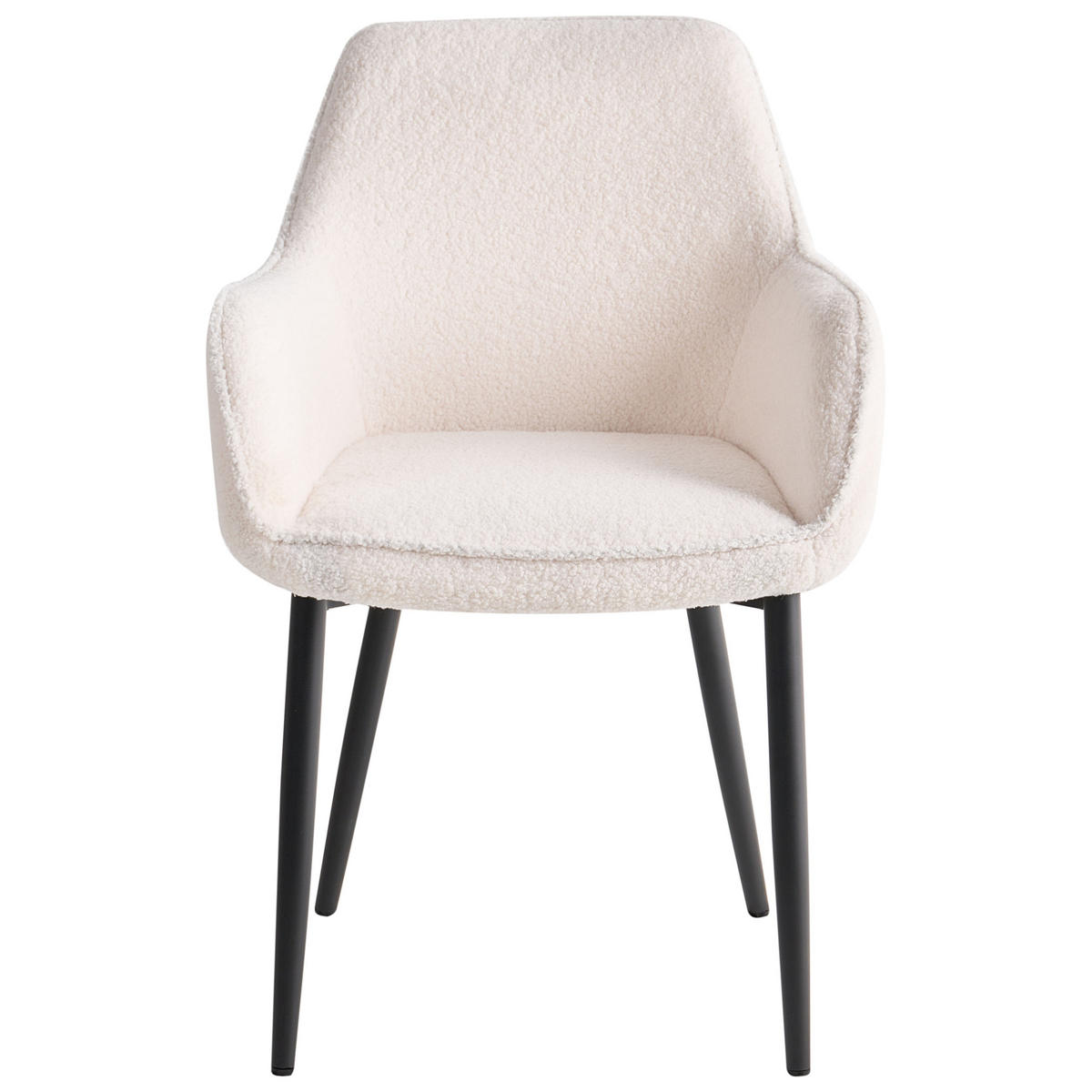 ÉTKEZŐSZÉK 2 darabos Szett Fehér Alden - fekete/fehér, textil (58/86/63cm) - Beliani