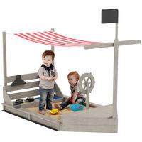 SANDKASTEN DE-10467 Grau - Grau, Holzwerkstoff (180/103/144.5cm) - ComfortXL