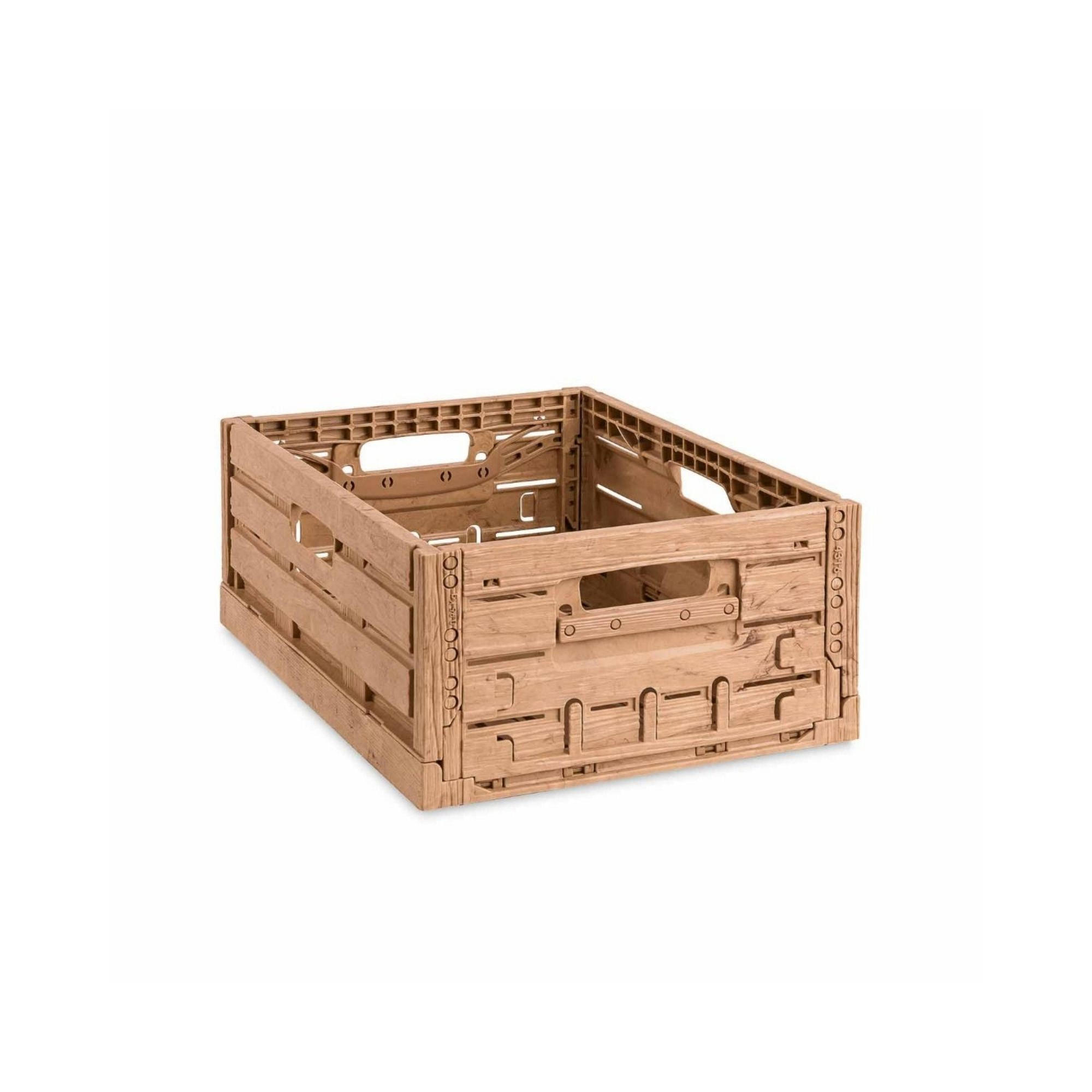 KLAPPBOX Active Lock Holzdekor, HxBxT 16,5x30x40cm,Braun, 22,6 Liter - Braun, Kunststoff (30/16.5/40cm) - PROREGAL