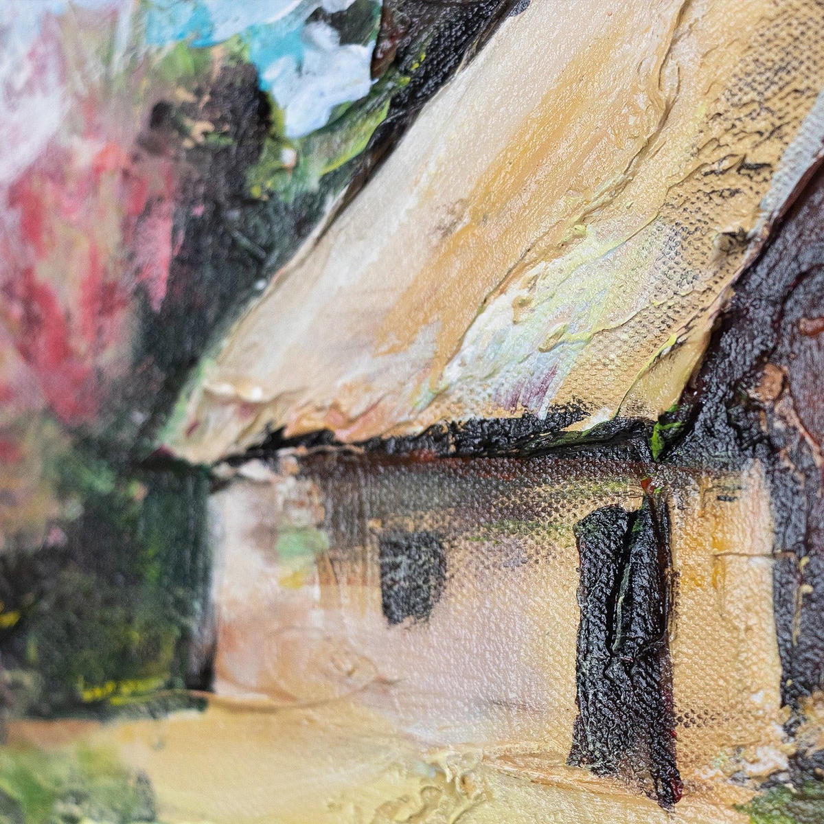 GEMÄLDE Wasserfall auf Keilrahmen 120x60 cm - Multicolor, Holz (120/60cm) - YS-art gallery