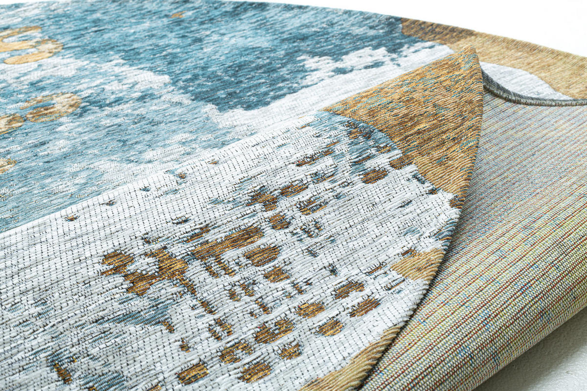 FLACHWEBTEPPICH Keitum 100x100 cm - Goldfarben, Textil (100/100cm) - Sansibar SYLT