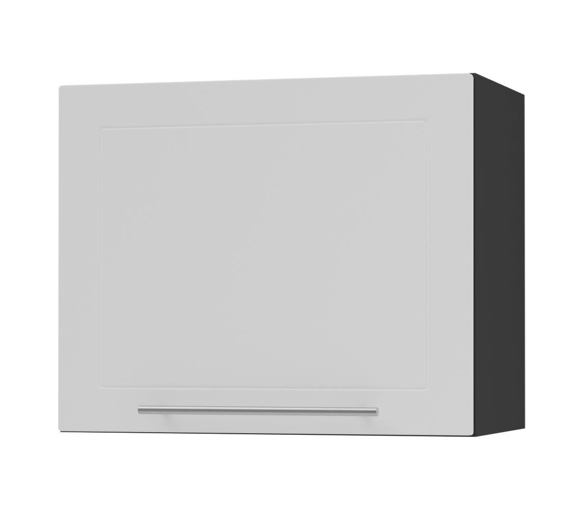 KLAPPHÄNGESCHRANK Kvantum W8/60 Weiß Matt / Schwarz Matt 60 / 32,5 / 50cm - Schwarz/Weiß, Holz/Holzwerkstoff (60/50/32.5cm) - Feldmann-Wohnen