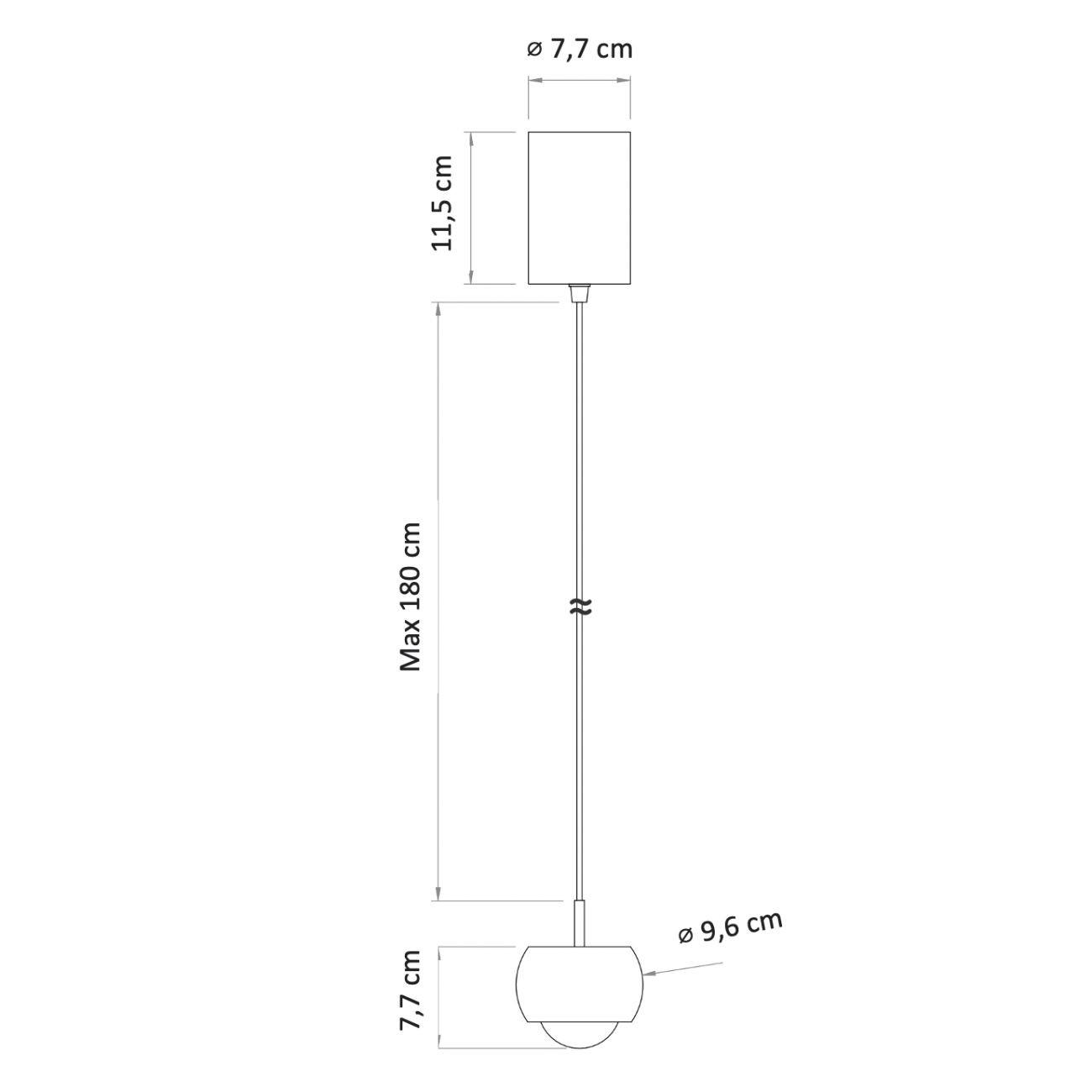 HÄNGELEUCHTE Finn, Schwarz, 7.7cm - Schwarz, Metall (7/9/7.7cm) - KOSILUM