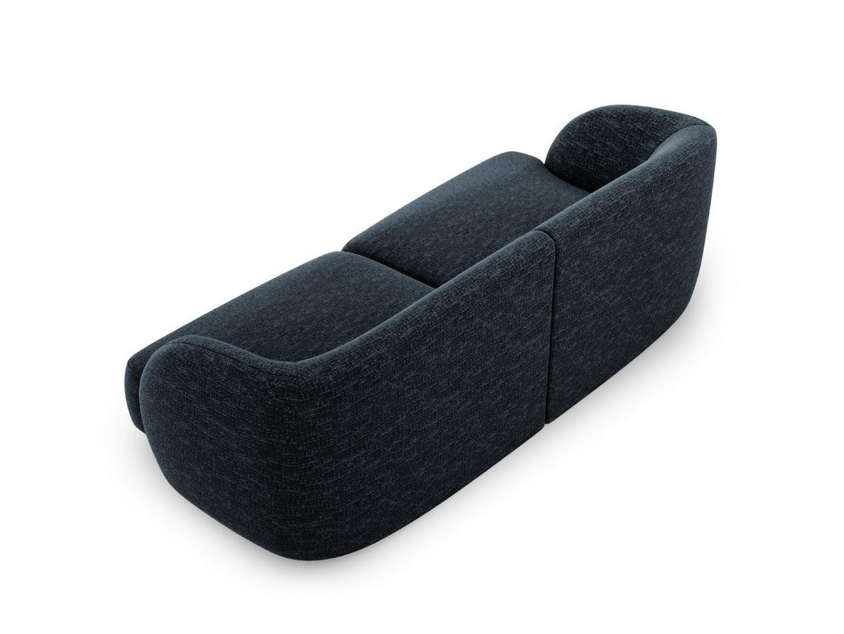 SOFA Miley aus Chenille-Stoff königsblau 2 Sitzplätze - Blau, Textil (90/70/180cm) - Micadoni