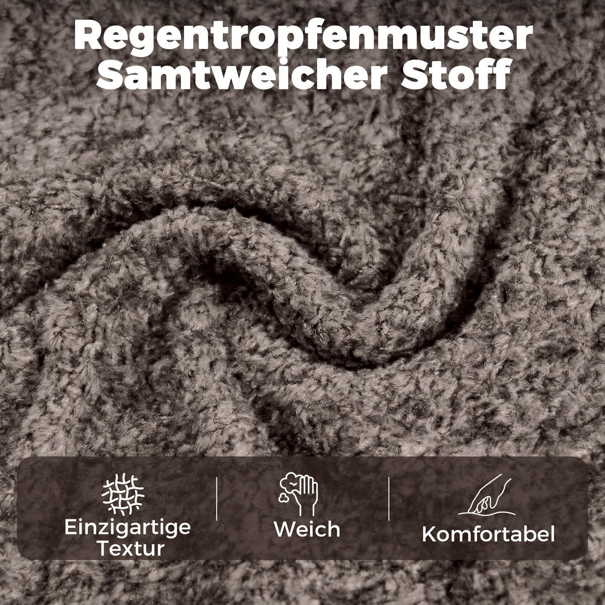 WINGBACK-SESSEL DE-06919 Samt, Vier-Sterne-Basis & 360° Drehung Grau - Grau, Textil/Metall (76/88/86cm) - ComfortXL