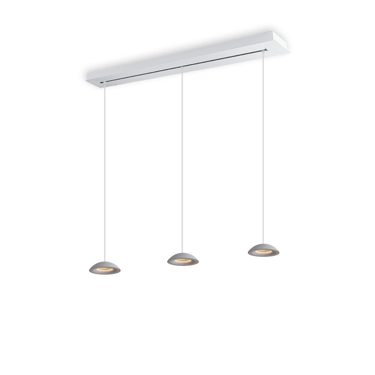 LED-HÄNGELEUCHTE Santa Air 3-flammig Weiß - Weiß, Metall (11/11/3.2cm) - s.luce