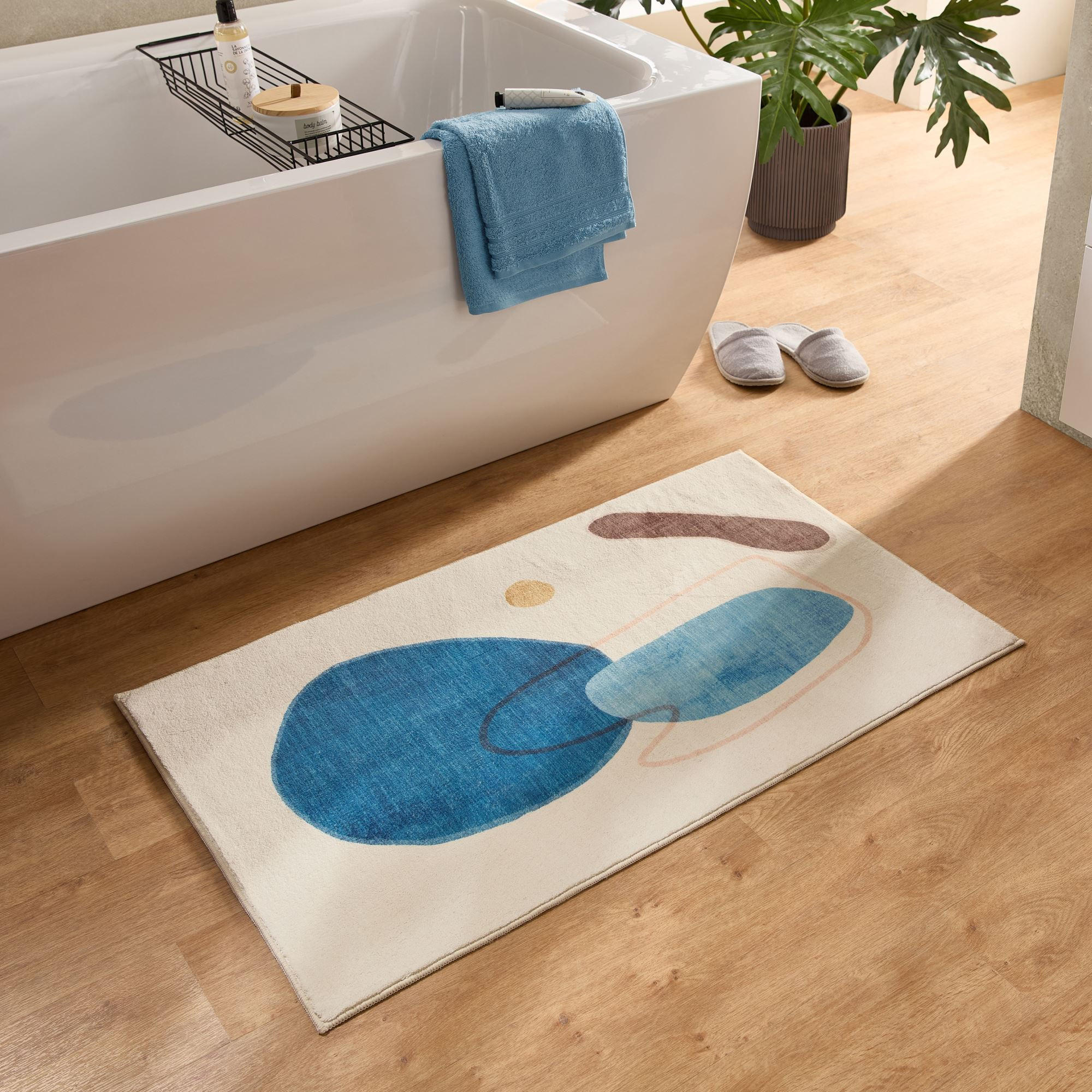 BADTEPPICH Ariella Bunt 70x120 cm - Blau, Textil (70/120cm) - Gino Falcone