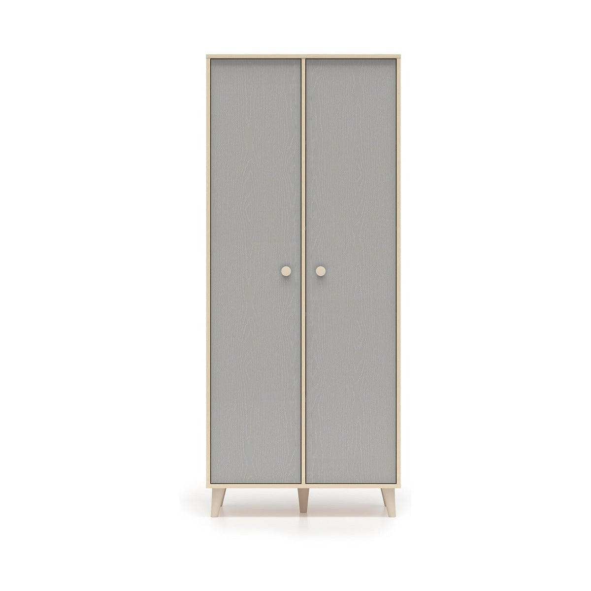 KLEIDERSCHRANK – 80 cm – Mevel – Grau - Grau, Holzwerkstoff (80/190/51cm) - hi-markt