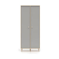 KLEIDERSCHRANK – 80 cm – Mevel – Grau - Grau, Holzwerkstoff (80/190/51cm) - hi-markt