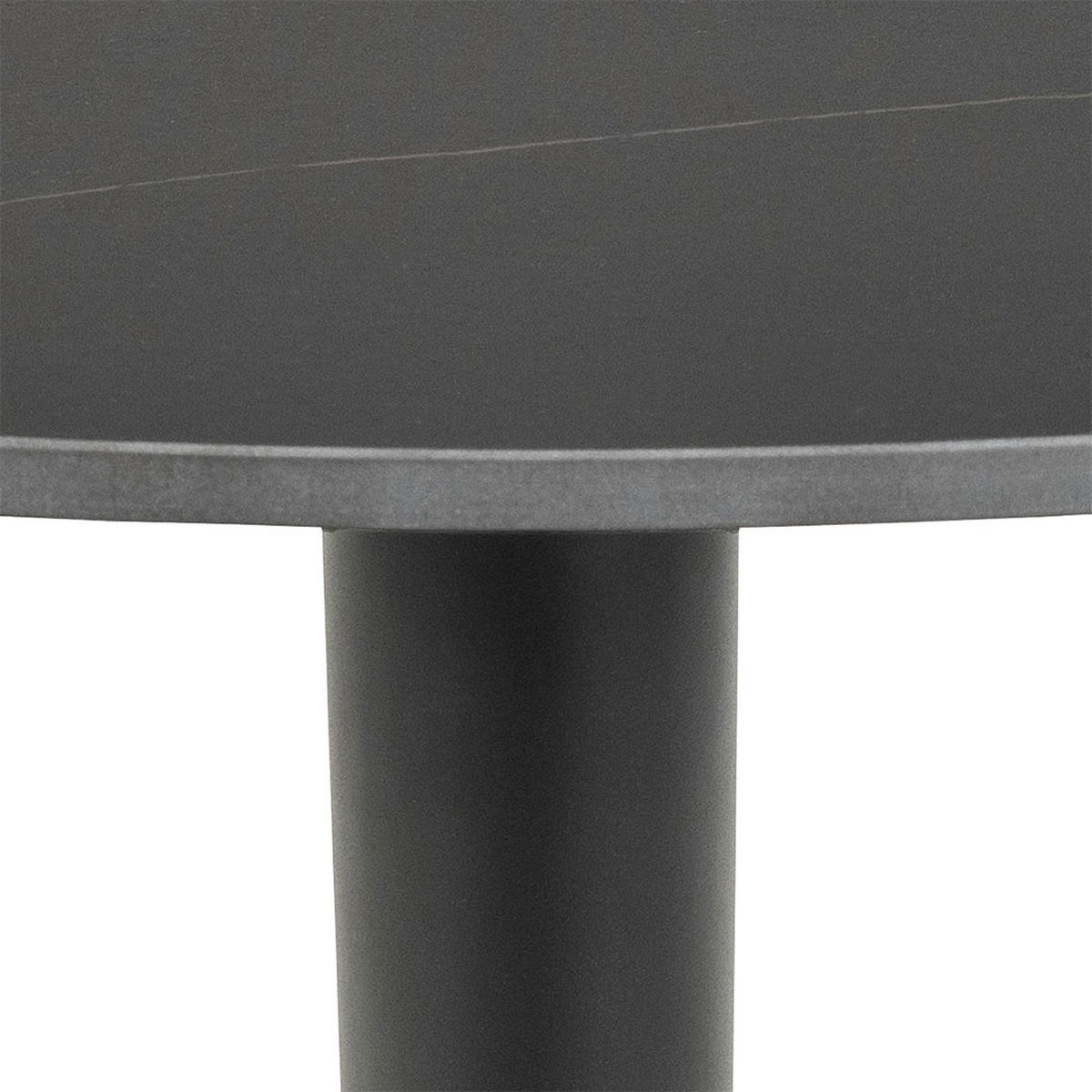 COUCHTISCH, Malta, Mattschwarz, Metall / Keramik, 60 x 60 x 45 cm - Schwarz, Metall (60/60/45cm) - ebuy24