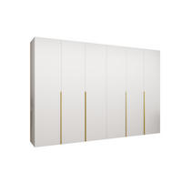 DREHTÜRENSCHRANK 202/300/52 6-türig - Goldfarben/Weiß, Holz (300/202/52cm) - Abiks Möbel