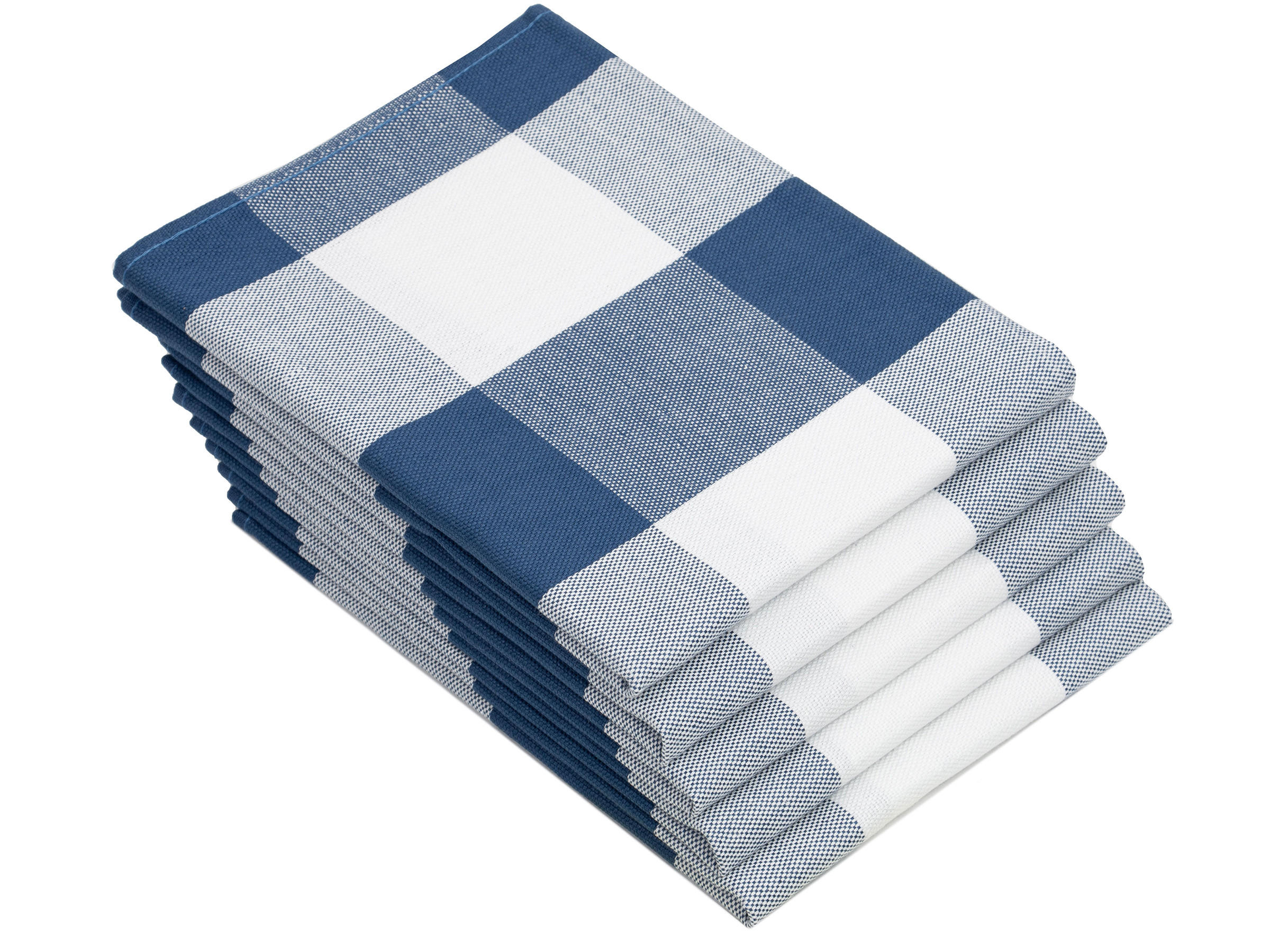 GESCHIRRTÜCHER, 5er-Set, 50x70 cm, 100% Baumwolle, Blau - Blau, Textil (50/70cm) - Zollner