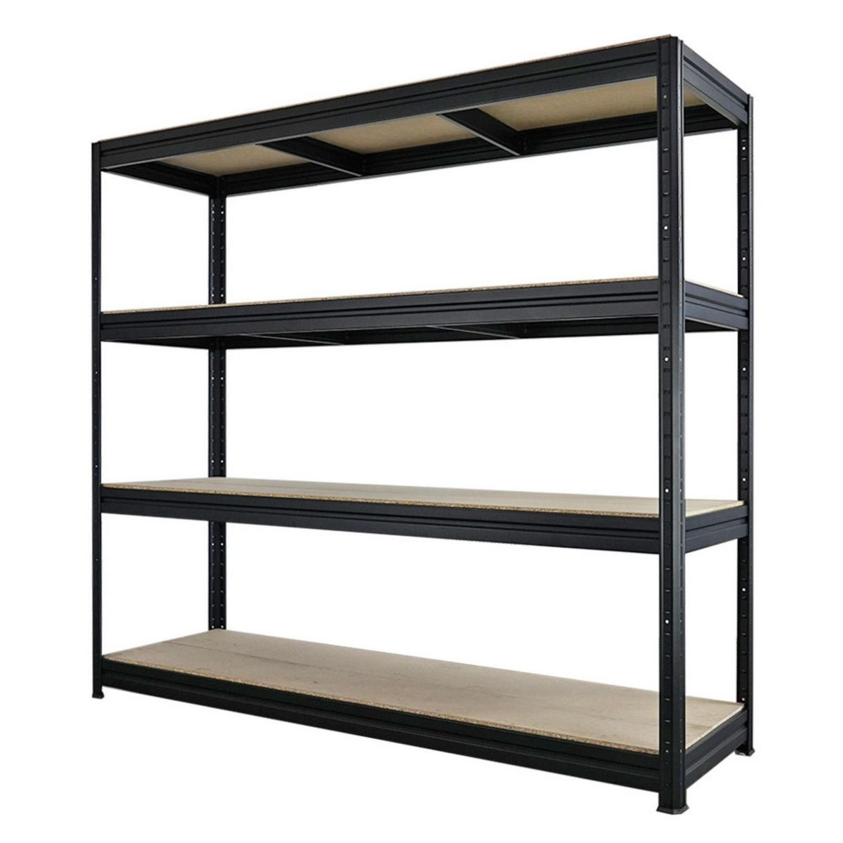 SCHWERLASTREGAL Dino 2er-Set 180x200x60cm Spanplatten-Ebenen Schwarz - Schwarz, Metall (400/180/60cm) - PROREGAL