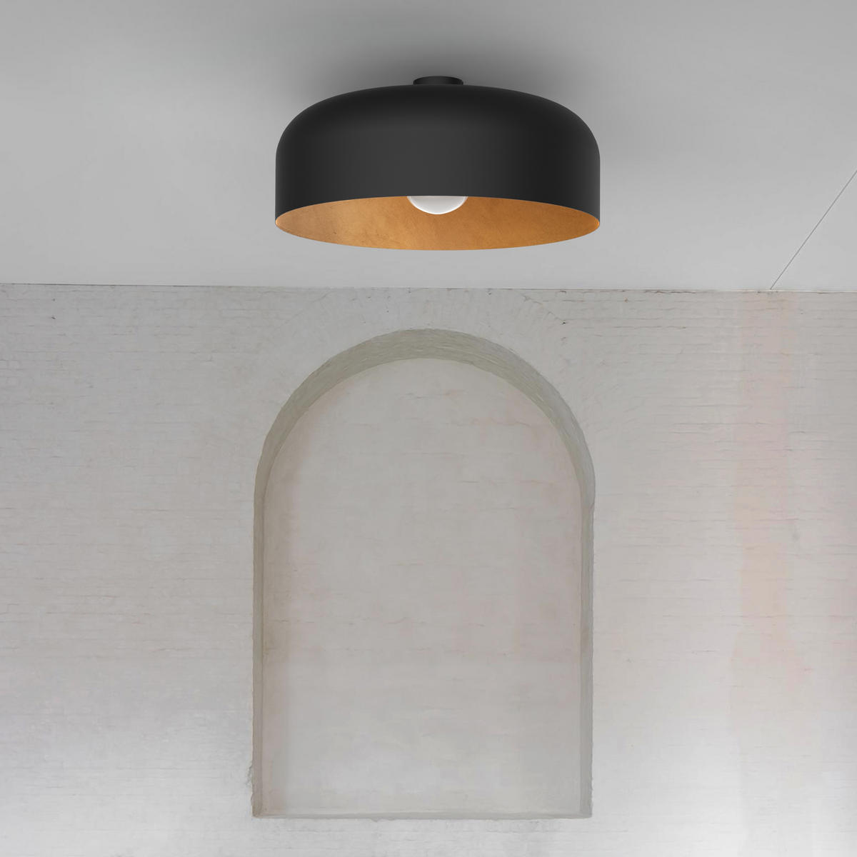 DECKENLEUCHTE Tuzzi - Goldfarben, Metall (50/50/14cm) - Lumicom