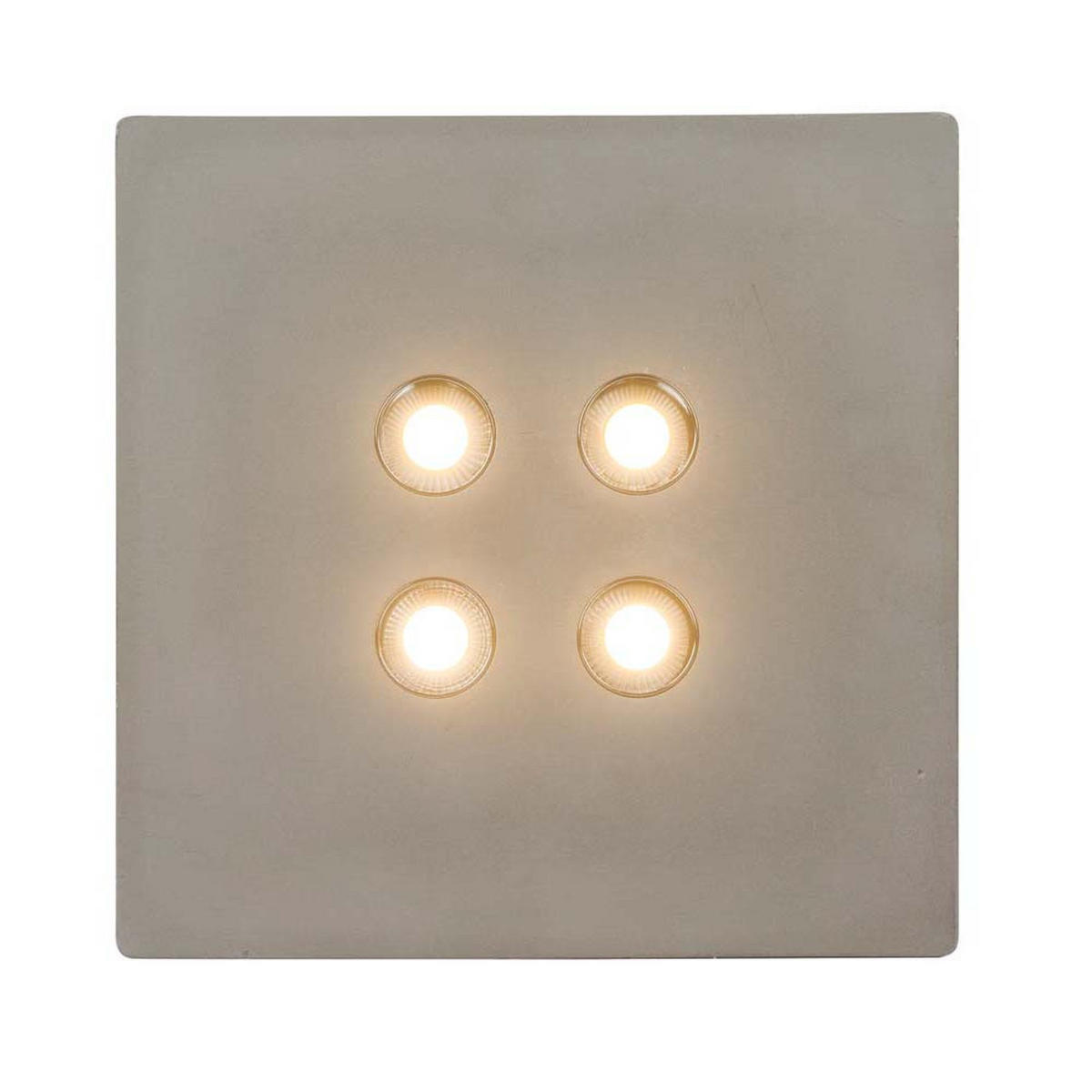 LED DECKENLEUCHTE TIMO Beton Grau - Grau, Stein (25/25/5cm)