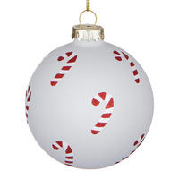 CHRISTBAUMKUGEL Hang On Candy Cane - Grau, Glas (8/1/8cm) - Butlers