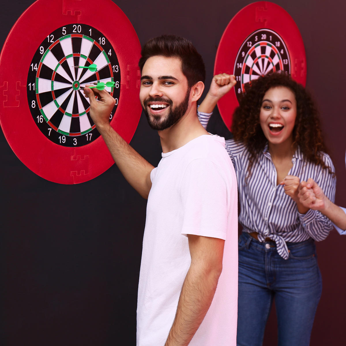 DART Catchring - Schwarz, Textil (72/72/3cm) - Relaxdays