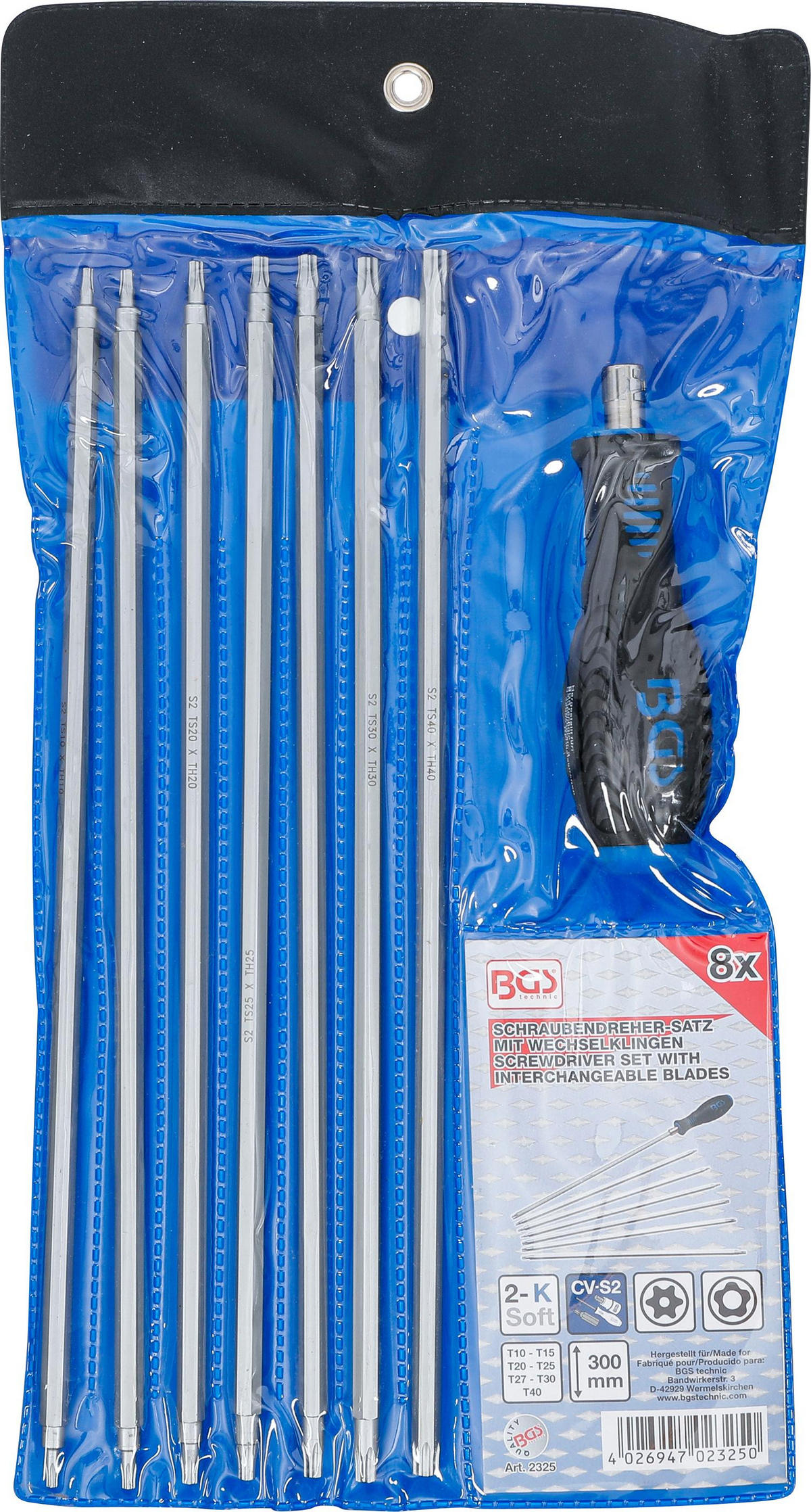 SCHRAUBENDREHER-SATZ MIT WECHSELKLINGEN | T-PROFIL (FÜR TORX) / - Multicolor, Kunststoff/Metall (1/1cm) - BGS technic