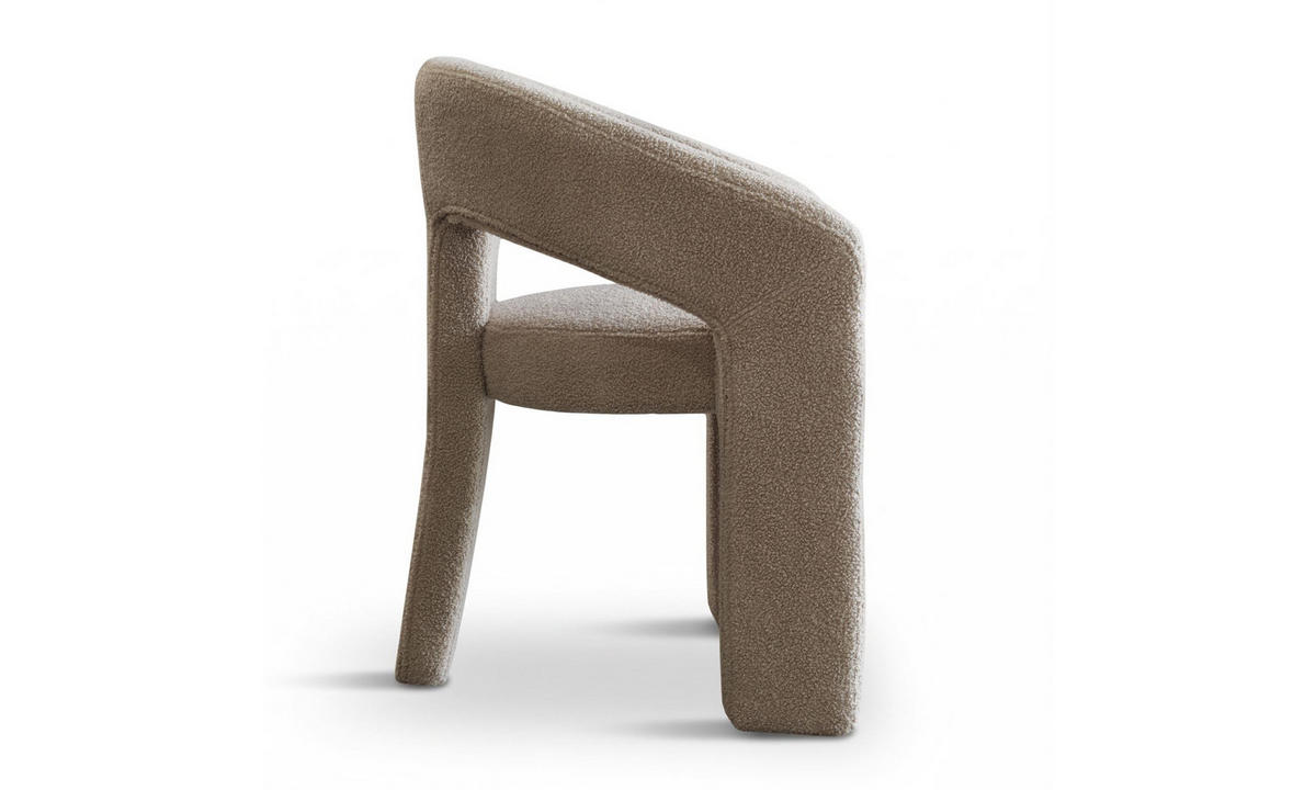 SESSEL NUBI 58/55/78 cm Bouclé Beige - Beige, Textil (58/78/55cm) - Lookway