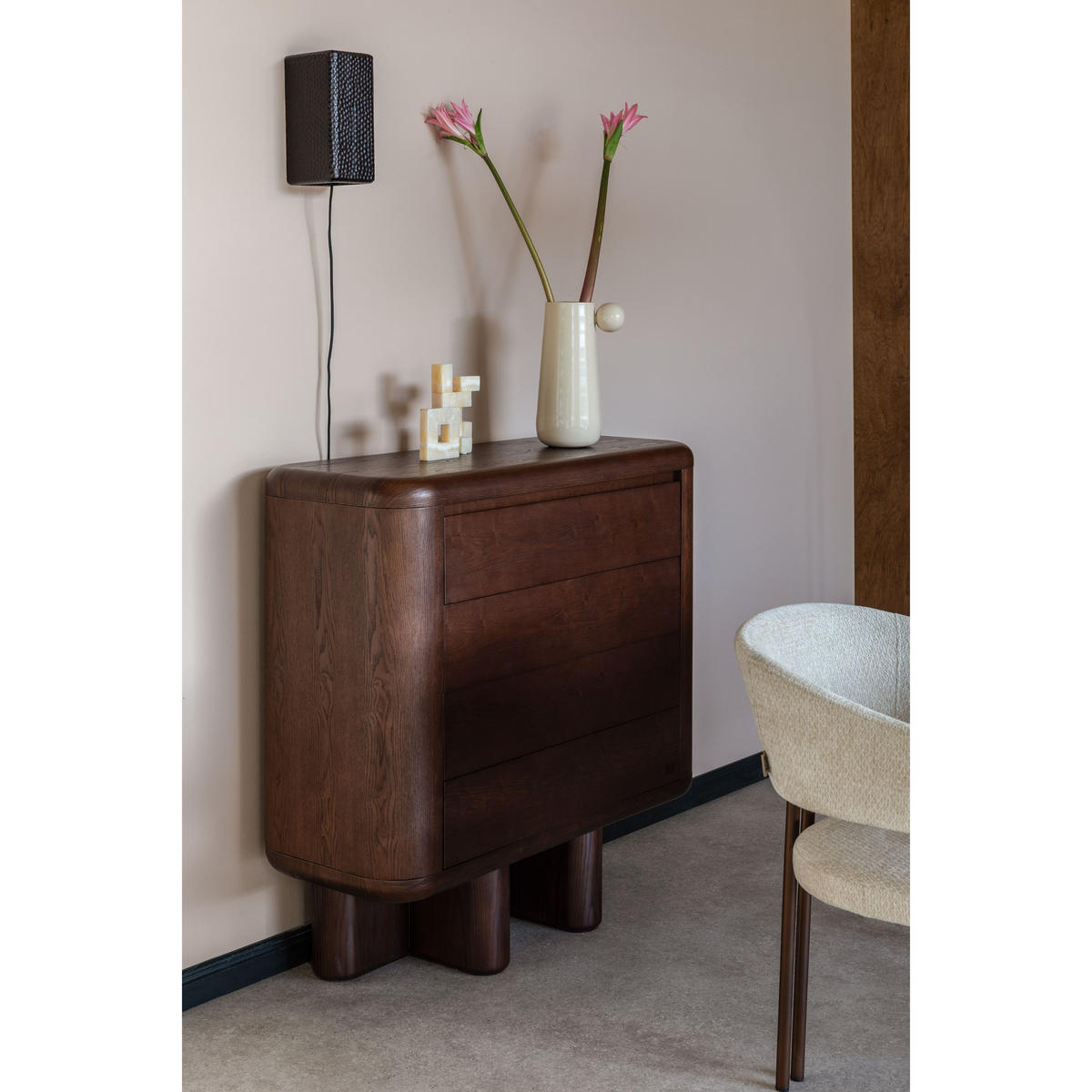 KOMMODE Herman Walnussfarbe - Braun, Holzwerkstoff (100/98/40cm) - Dutchbone