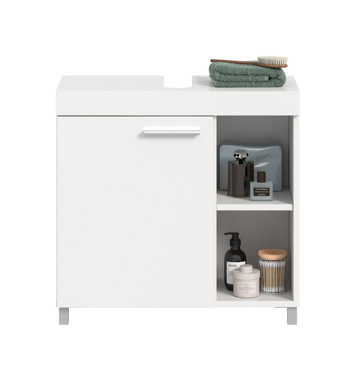 WASCHBECKENUNTERSCHRANK Noah weiß 65/31/63 cm - Weiß, Holzwerkstoff (65/63/31cm) - Xonox