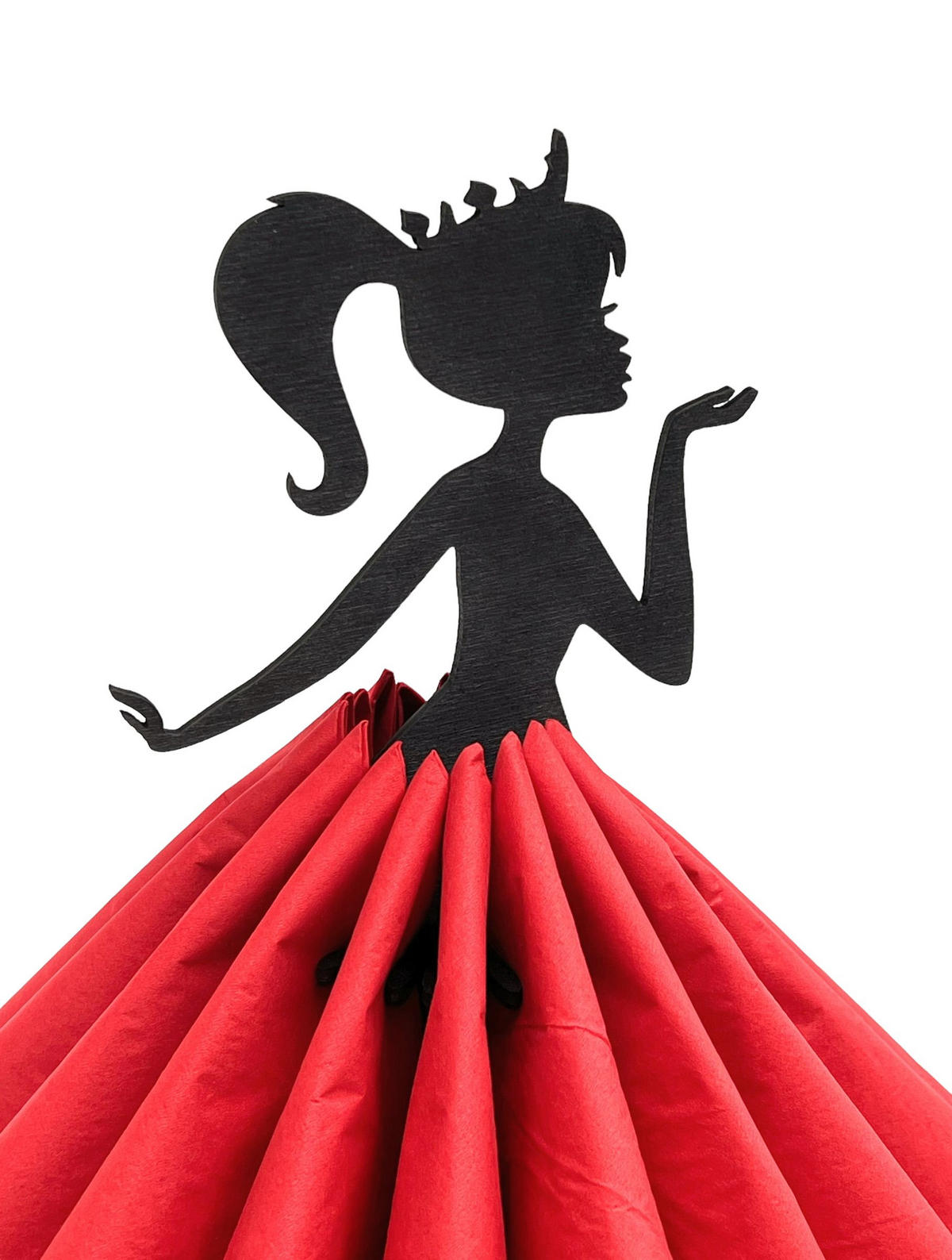 SERVIETTENHALTER aus Holz 28 cm Schwarz - Schwarz, Holz (14/28/14cm) - DanDiBo