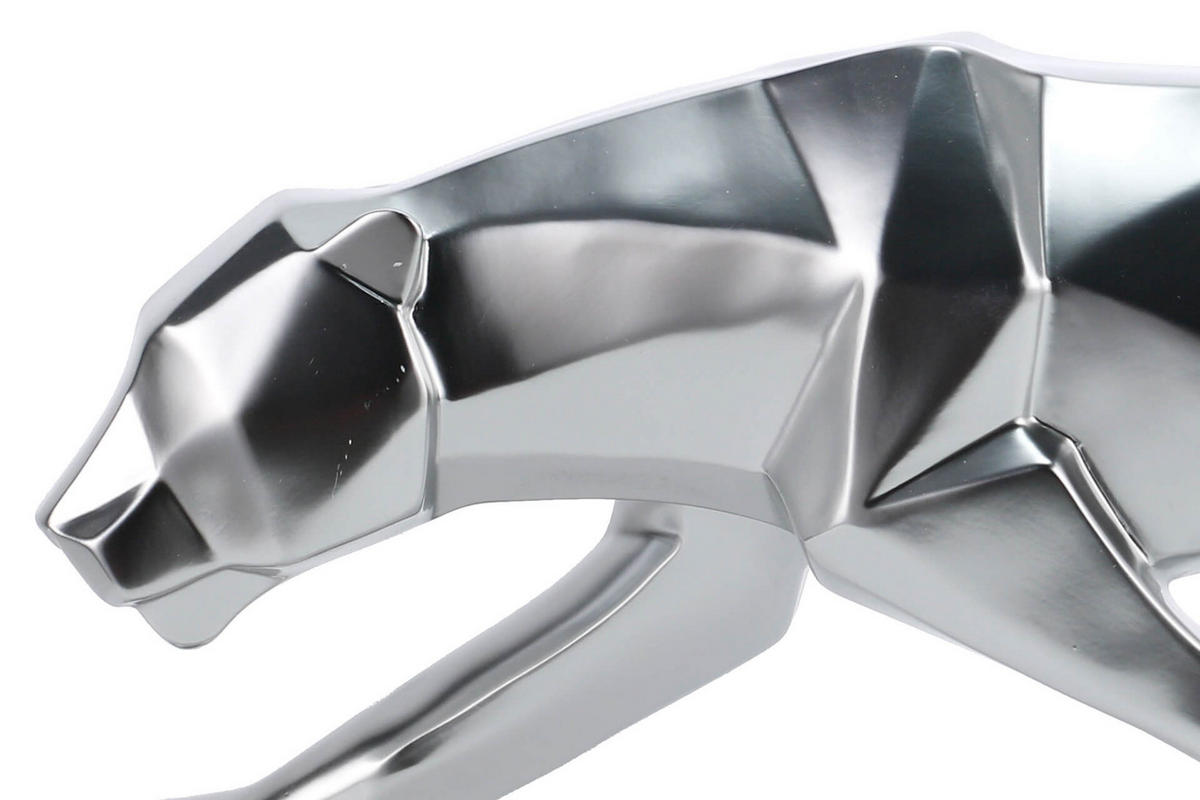 SKULPTUR Silber 48/15 cm - Silberfarben, Stein (1/15/11cm) - KUNSTLOFT