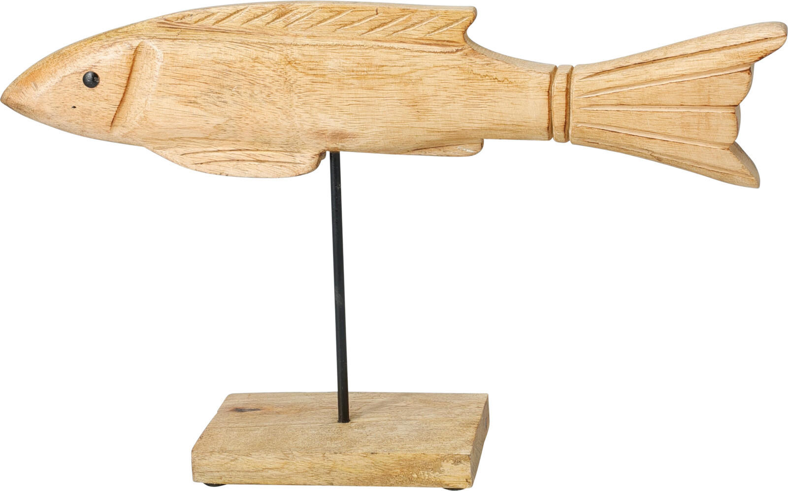 DEKOOBJEKT Ryba braun 36x22x7 cm Holz - Braun, Holz (7/22/36cm) - Mondex