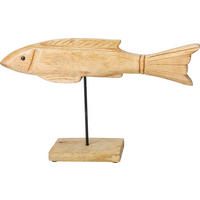 DEKOOBJEKT Ryba braun 36x22x7 cm Holz - Braun, Holz (7/22/36cm) - Mondex