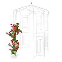 ROSENPAVILLON - Weiß, Metall (160/250/160cm) - Relaxdays
