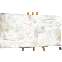 GEMÄLDE Goldene Schleife auf Keilrahmen 200x100 cm - Beige, Holz (200/100cm) - YS-art gallery