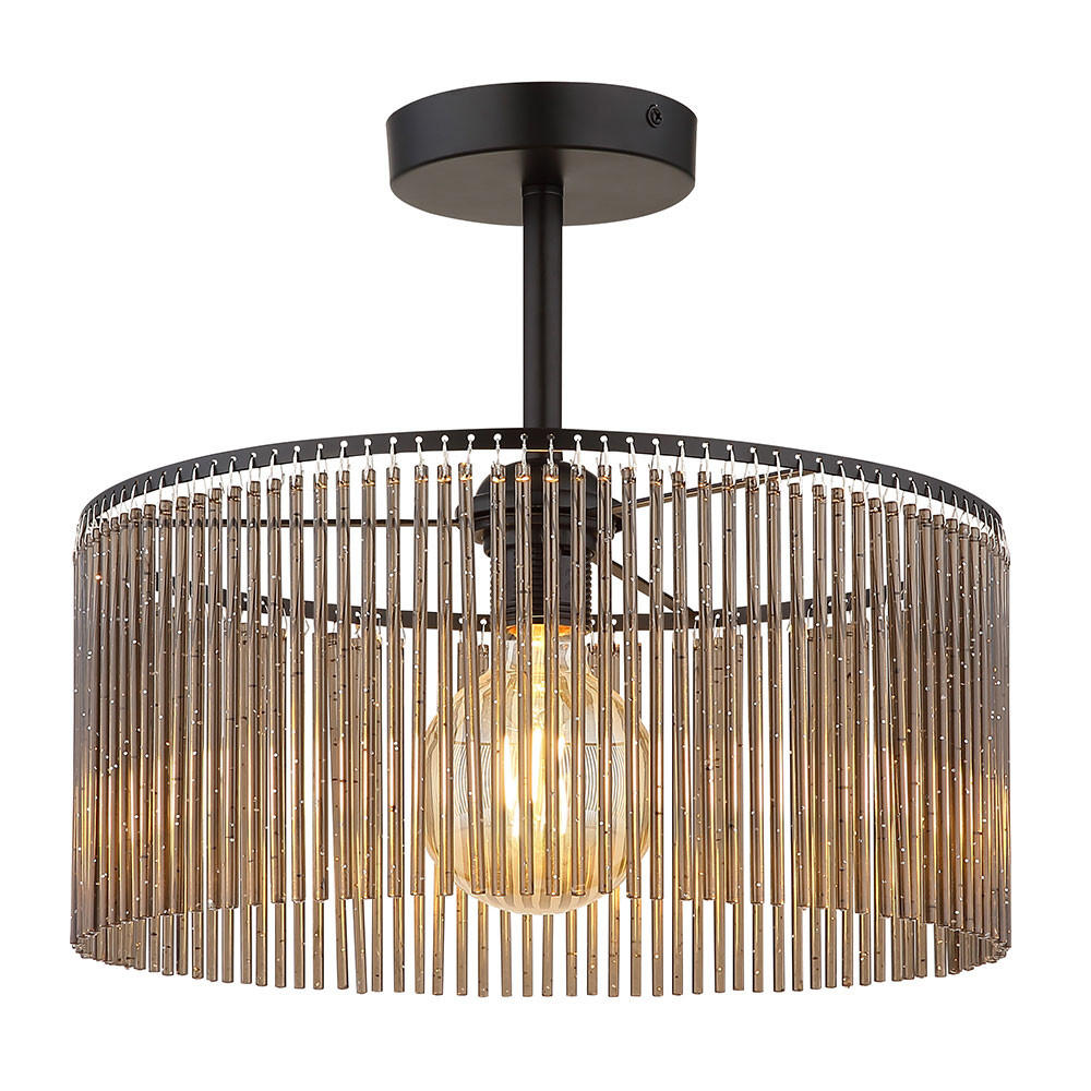 DECKENLEUCHTE Acryl Grau Rauchoptik - Grau, Metall (35/35/32cm) - Nowa