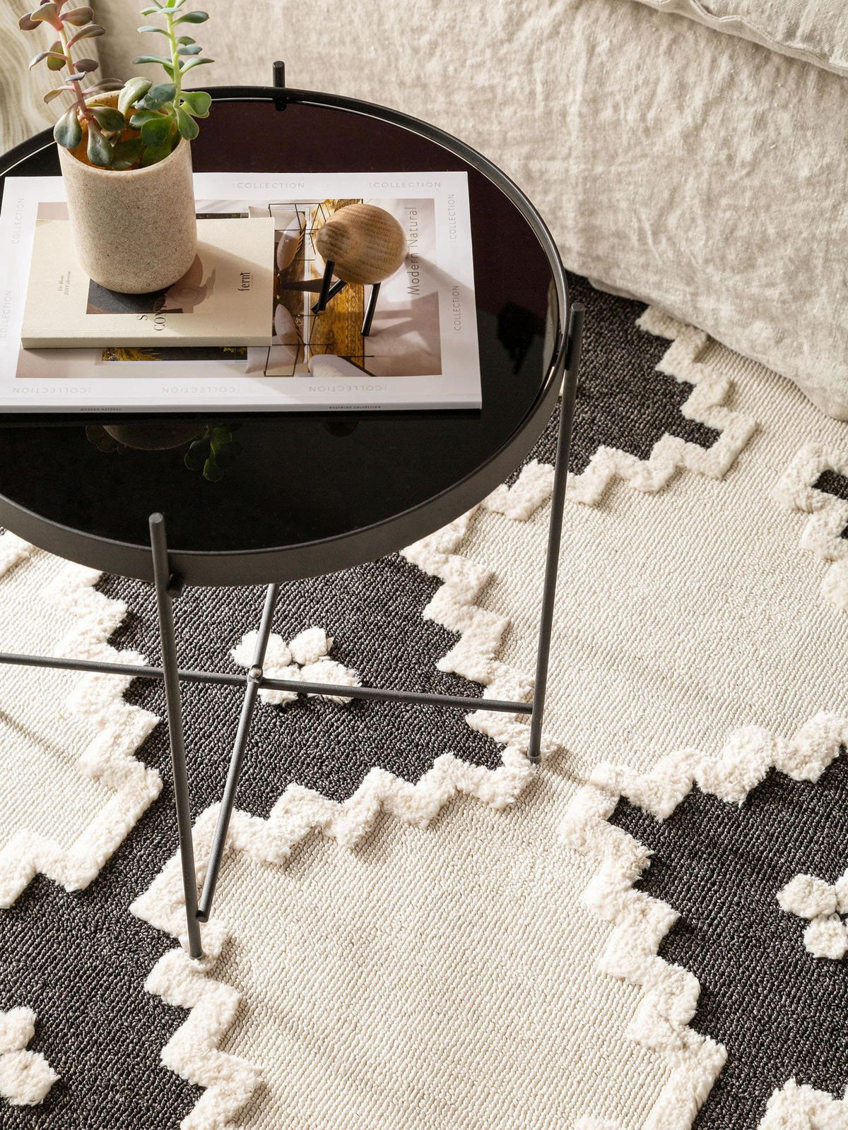 TEPPICH Teppich Oyo Beige/Grau - Beige/Grau, Textil (200/1cm) - KUNSTLOFT