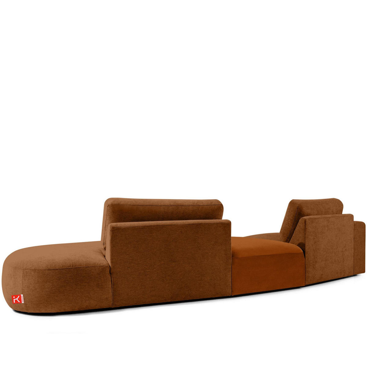 4-SITZER ECKSOFA ZUCCO Chenille rechts, Kupfer - Kupferfarben, Textil (350/84/105cm) - KONSIMO®