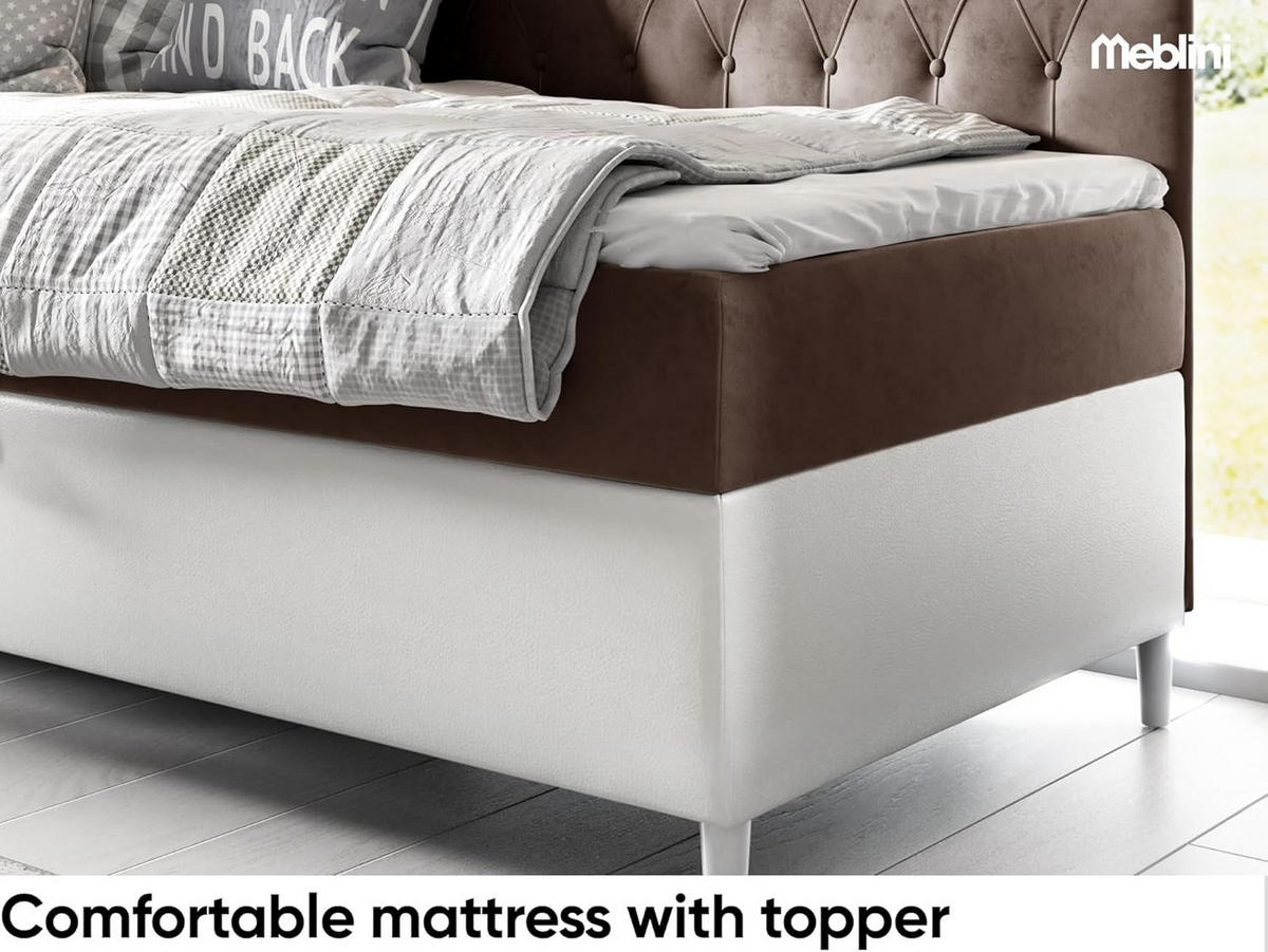 KINDERBETT FLIPPO 3 - Braun/Weiß, Holzwerkstoff (106/208cm) - Meblini