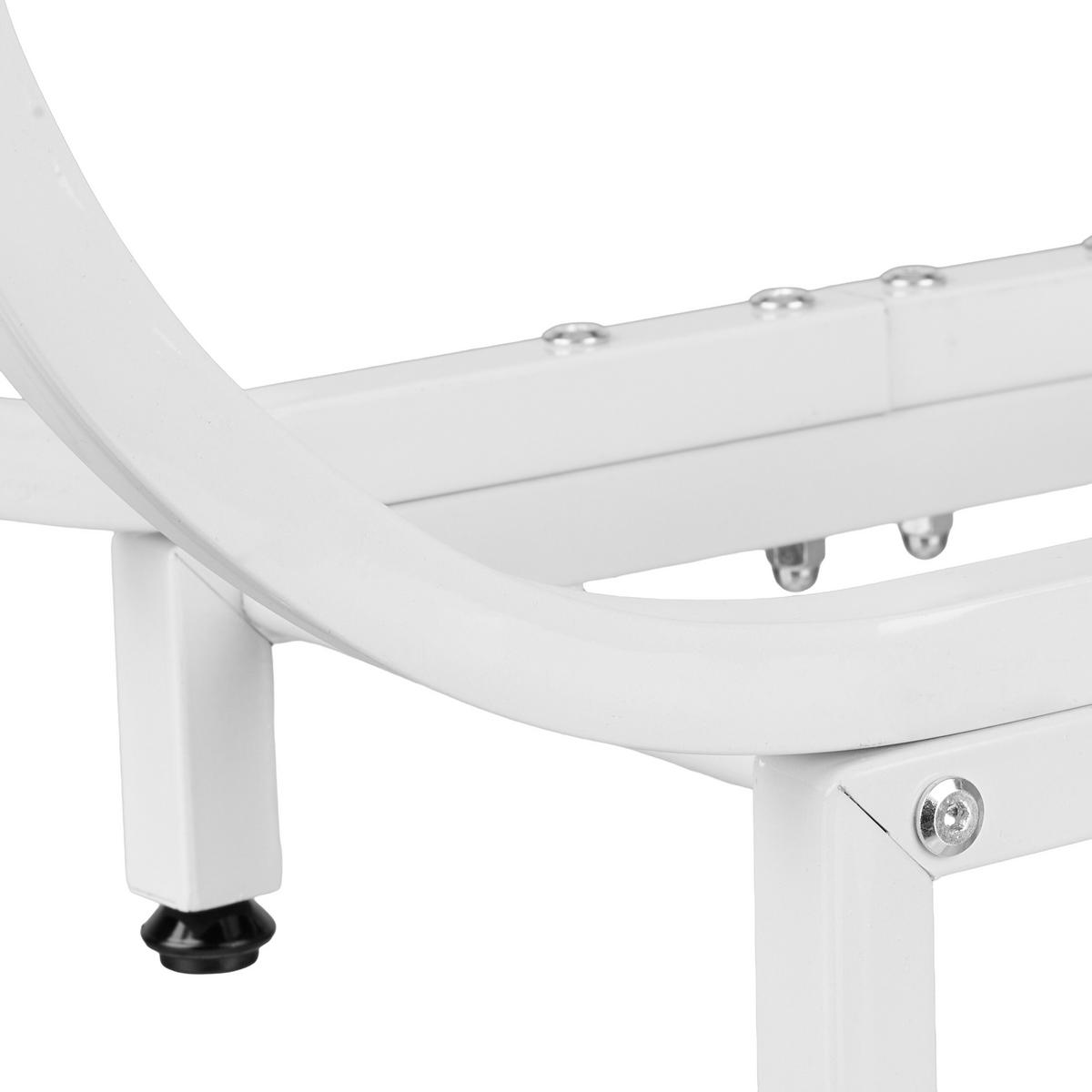 KAMINHOLZREGAL - Weiß, Metall (65/35/21cm) - Relaxdays