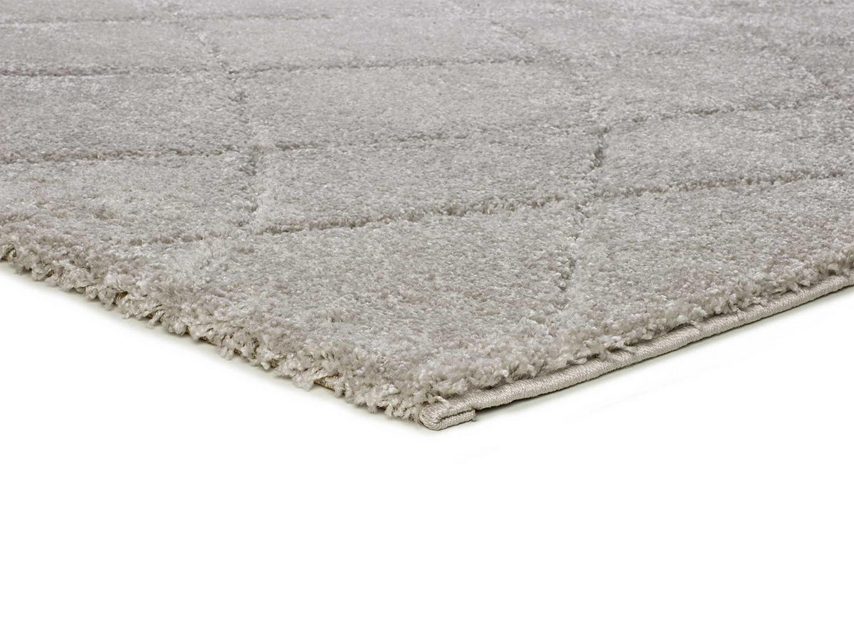 HOCHFLORTEPPICH Silber Molier 60/120 cm - Silberfarben, Naturmaterialien/Textil (60/120cm) - Atticgo