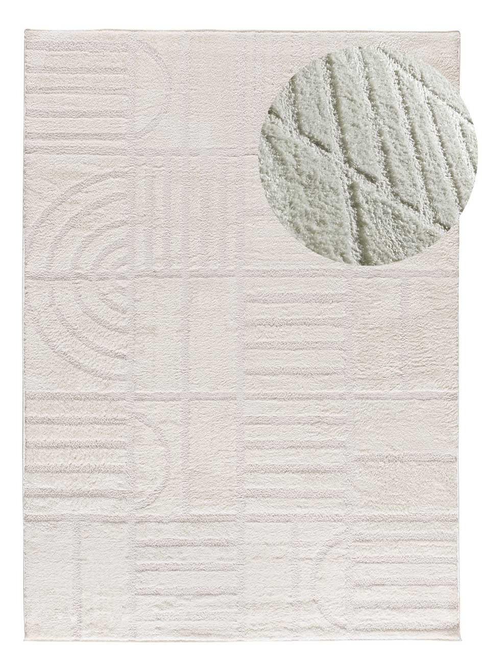 WEBTEPPICH Mustern In Weiß Blanche 120/170 cm - Weiß, Naturmaterialien/Textil (120/170cm) - Atticgo