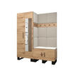 GARDEROBEN-SET 196/158/45,6 - Creme/Schwarz, Holz/Kunststoff (158/196/45.6cm) - Abiks Möbel