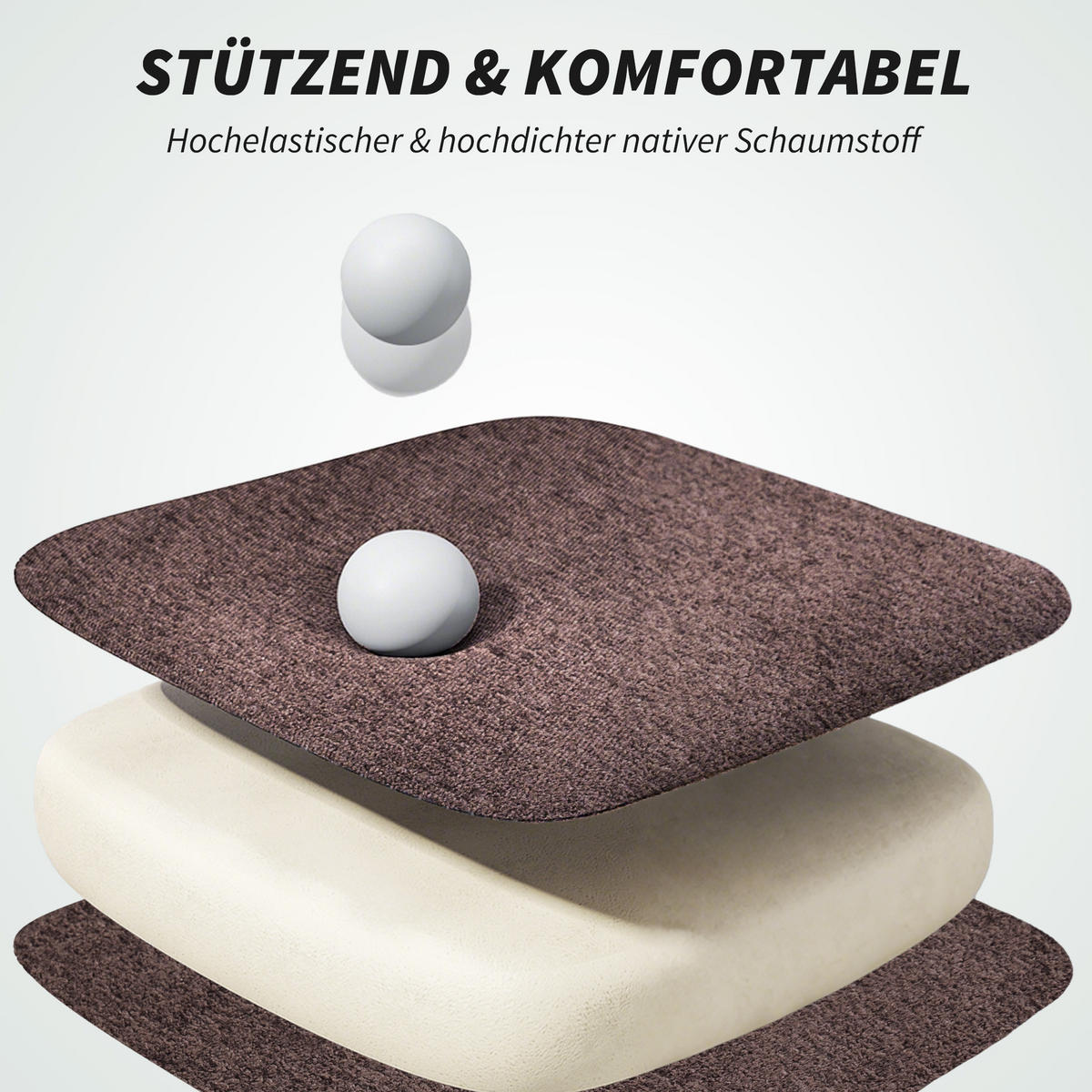 BÜROSTUHL, Ergonomischer Schreibtischstuhl mit Armlehne, Fußstütze, Kaffee - Schwarz/Braun, Textil/Metall (77/116/80cm) - HOMCOM