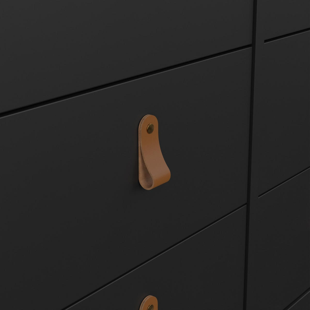 KOMMODE, Madrid, Schwarz, Melamin., 160 x 39 x 80 cm - Schwarz, Holzwerkstoff (160/80/39cm) - ebuy24