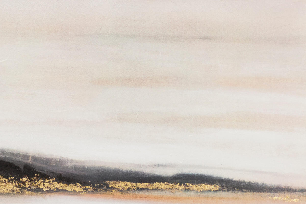 ACRYLBILD HANDGEMALT 100/75 cm - Beige/Schwarz, Holz/Textil (100/75cm) - KUNSTLOFT