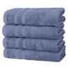 HANDTÜCHER 50x100 cm 450g/m2 im 4er Set, Handtuch Blau - Blau, Textil (50/100cm) - Carpe Sonno
