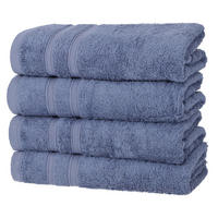 HANDTÜCHER 50x100 cm 450g/m2 im 4er Set, Handtuch Blau - Blau, Textil (50/100cm) - Carpe Sonno