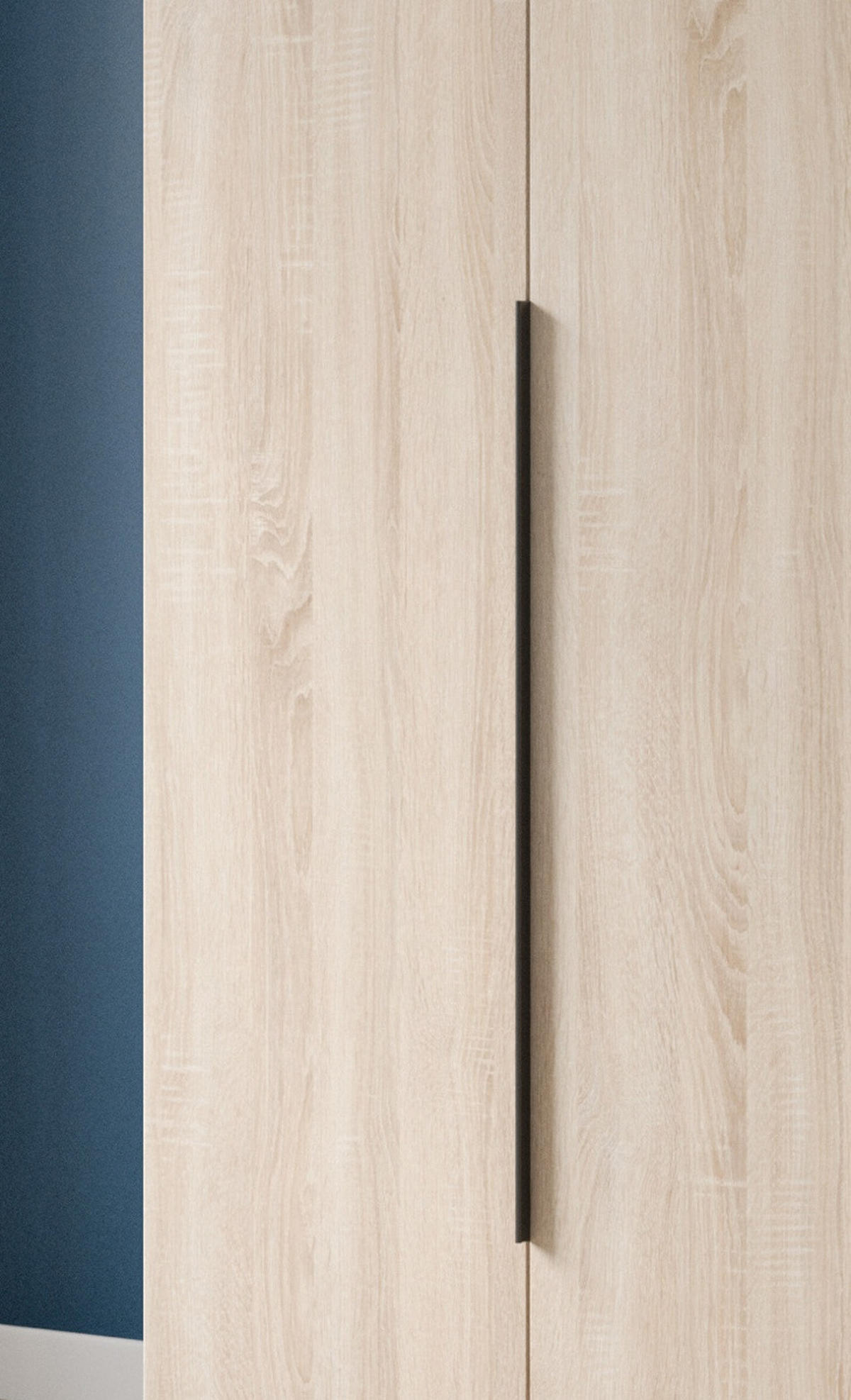 KLEIDERSCHRANK Eiche Sonoma 3-türig 120 x 181 cm, Drehtürenschrank mit zusätzlichen Einlegeböden - Eichefarben/Schwarz, Holzwerkstoff/Kunststoff (120/181/52cm) - Inn.Furn