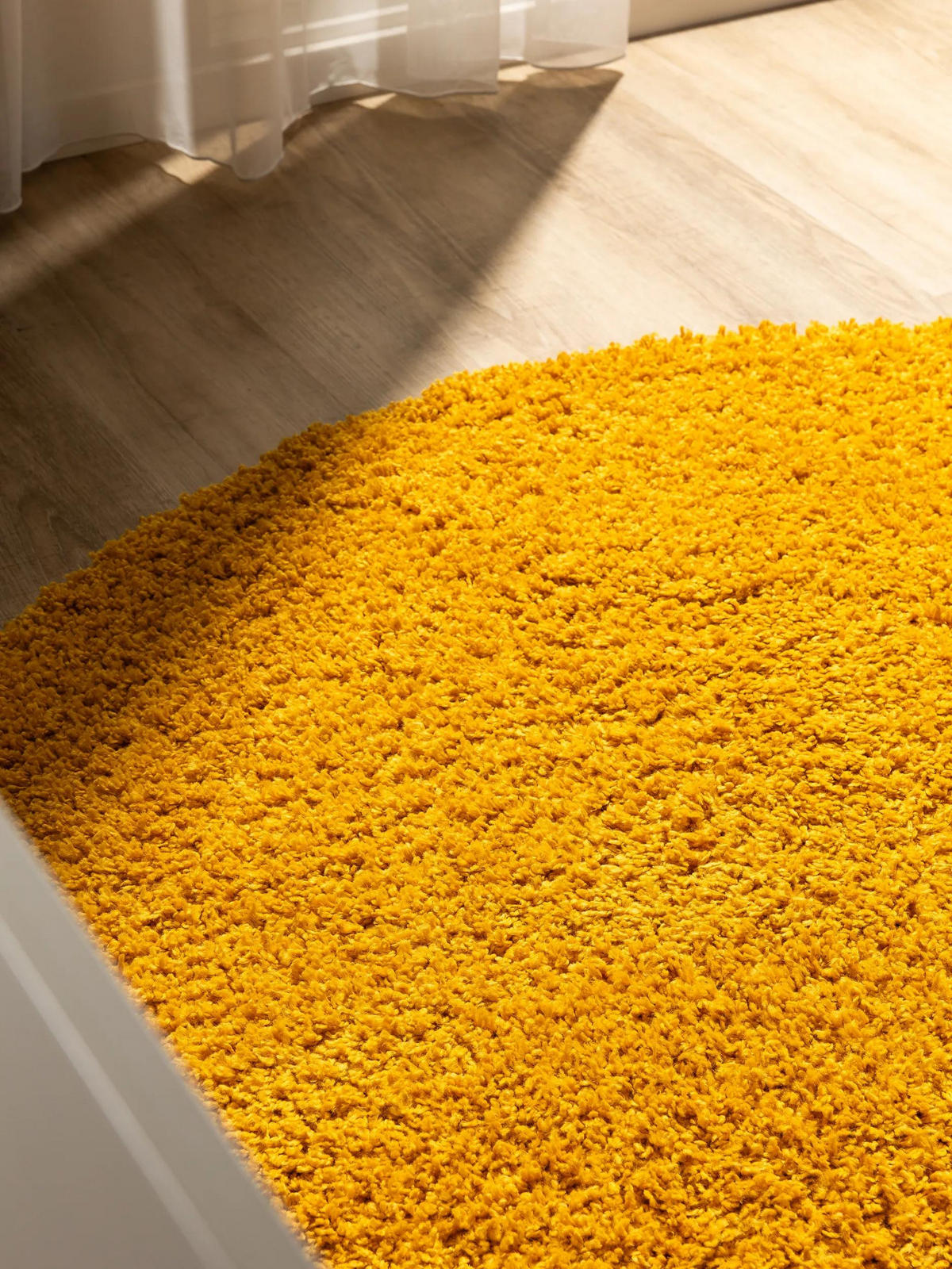 HOCHFLORTEPPICH Soho Gelb ø 160 cm rund - Gelb, Kunststoff (160/160cm) - benuta