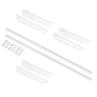 REGALE mit Konsolen und Wandhalterungen Jagmet, Länge 280mm, Stahl, Weiß lackiert 3er-set - Weiß, Metall (10/3/100.5cm) - EMUCA